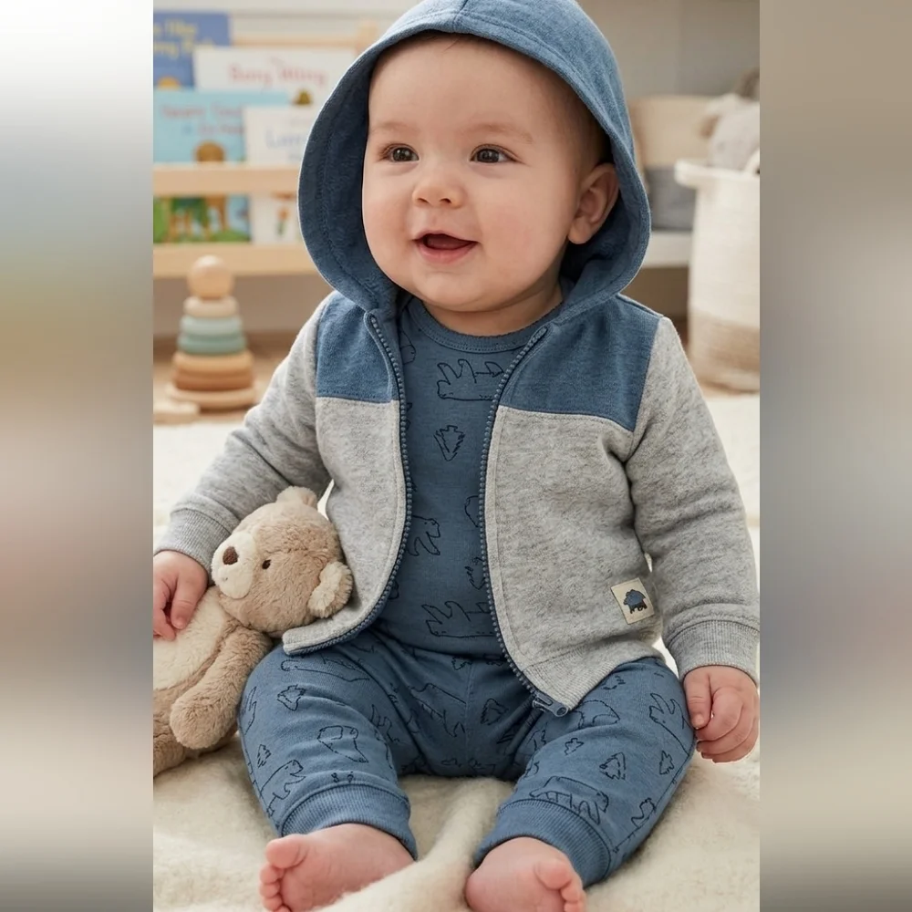 Carter's Child of Mine Baby and Toddler Boy Cardigan Outfit Set